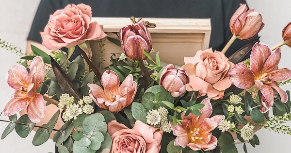 floral toy chest